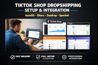 setup tiktok shop drosphipping integration via autods dsers zendrop spocket