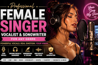 be your professional female singer vocalist songwriter for any genre