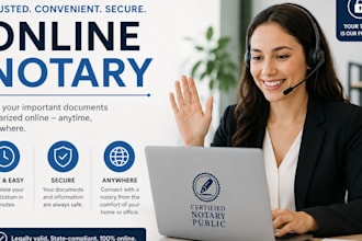 provide fast remote online notary notarization services, notarize legal document