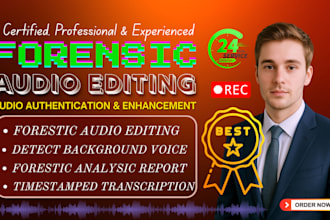 be your forensic expert in forensic audio editing, audio cleanup, noise removing