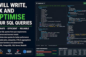 write, fix and optimise your sql queries