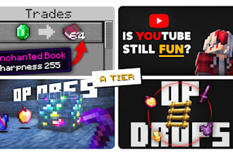 design eye catching minecraft thumbnail for youtube