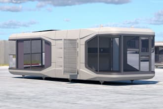 make render prefab modular home kit with construction plan, prefab capsule hotel