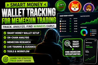 set up and teach smart money wallet tracking for memecoin trading