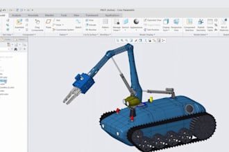 design 3d models, cad design in PTC creo and solidworks