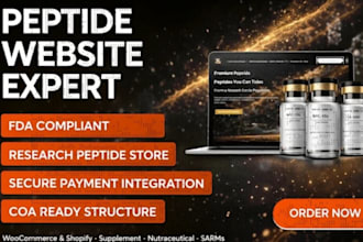 build fda compliant peptide supplement website nutraceutical peptide store
