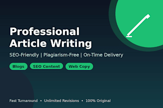 write informative and educational articles and blog posts