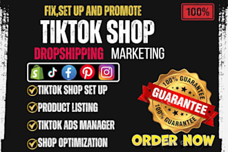 tiktok shop setup, fix tik tok dropshipping, tik tok shop ads, tiktok marketing