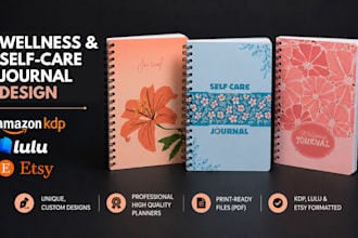 design custom wellness journal self care journal and KDP interior