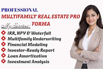 create a professional dynamic multifamily real estate pro forma in excel
