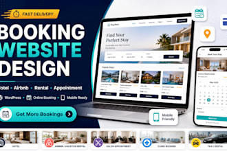 booking website, hotel rental, airbnb, appointment website