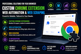 build a custom google chrome extension with powerful automation features