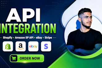 build custom API integration for shopify, amazon sp API, ebay and stripe