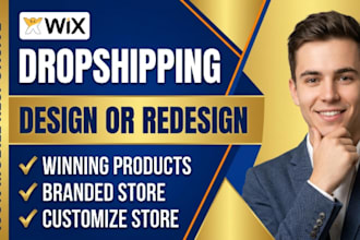 design wix dropshipping store, wix ecommerce website and online store