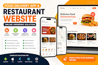 develop food delivery app restaurant website online ordering app