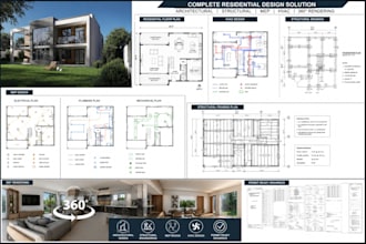 do residential floor plan hvac design structural drawing, mep, 360 rendering