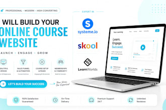 systeme io skool learnworlds online course systeme io landing page sales funnel