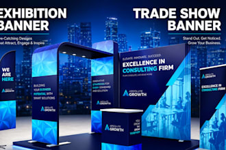 design professional trade show booth and backdrop design