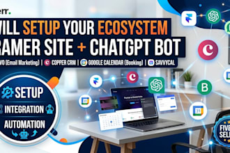 setup framer site chatgpt bot brevo copper CRM google calendar booking savvycal