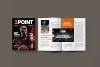 sport magazine design, booklet in indesign