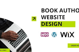 design author website, writer website, book website, author landing page