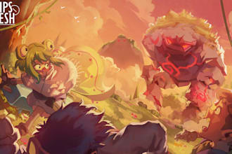 make a professional illustration for your game or book cover