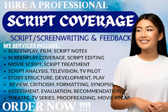 give detailed script coverage feedback, notes, analysis for TV or screenplay