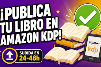 formatearé tu libro para amazon KDP, ebook y tapa blanda
