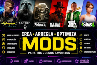 crear y reparar mods de gta 5 cyberpunk 2077 skyrim fallout 4 dayz rdr2 xbox