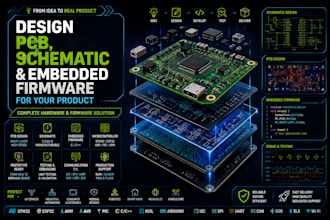 design pcb, schematic and embedded firmware for your product