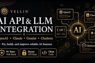 fix or build your ai API, chatbot, or llm integration