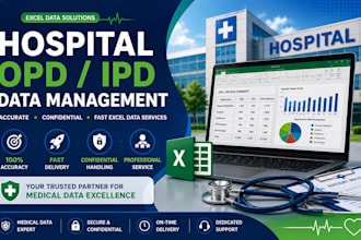 manage hospital opd ipd excel data, medical data entry and icd 11 coding