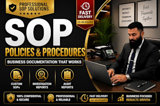 write sops, business policies, manuals and procedures