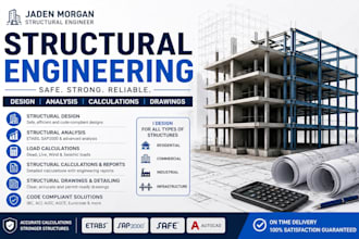 do structural design, analysis, load calculations and structural drawings