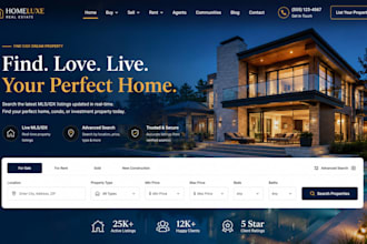 build wordpress idx mls website, luxury real estate wordpress website with idx