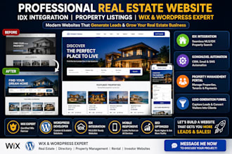 build wix real estate website and idx
