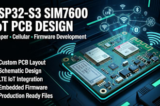 design esp32 s3 sim7600 iot cellular epaper pcb, schematic and firmware