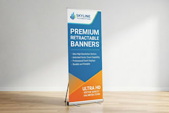 design retractable banner, outdoor banner and vinyl hoarding