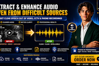 extract and enhance clear audio from video, cctv or phone