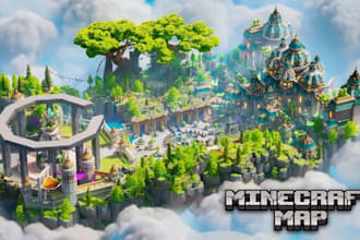 create a custom minecrat map adventure map survival map as a minecraft builder