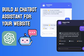 create ai powered chat bot assistant for your website