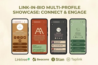 design custom beacons ai linktree bento and  taplink bio link within 1 hour