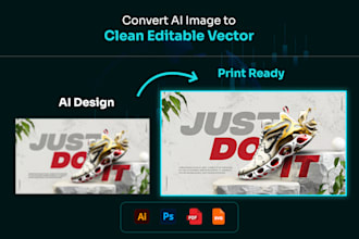 manually vectorize ai generated designs for print