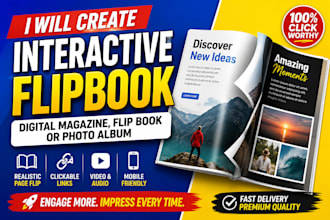 create an interactive flipbook digital magazine, flip book or photo album