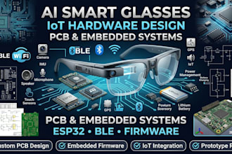 design ai smart glasses, iot hardware, pcb, and embedded systems