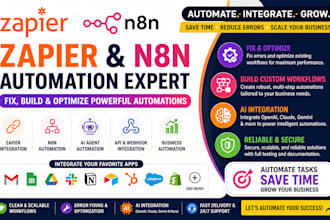 fix zapier automation ai automation zapier integration as zapier expert n8n