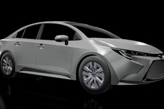 model 3d vehicle ready for configurator in blender, vectary animation, 3d wheel