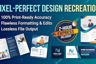 edit flyer design, recreate design, logo, brochure ,banner editing print design