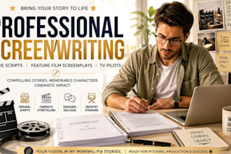 write a feature film screenplay, industry standard formatting