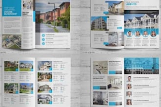 design real estate marketing booklet, property showcase brochure for realtors